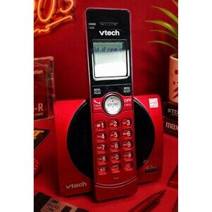VTech CS6919-16 DECT 6.0 Cordless Phone Red Handset Base Caller ID Working Tele